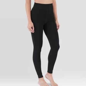 WANDER HOTTOTTIES Black Velvet Lined Leggings